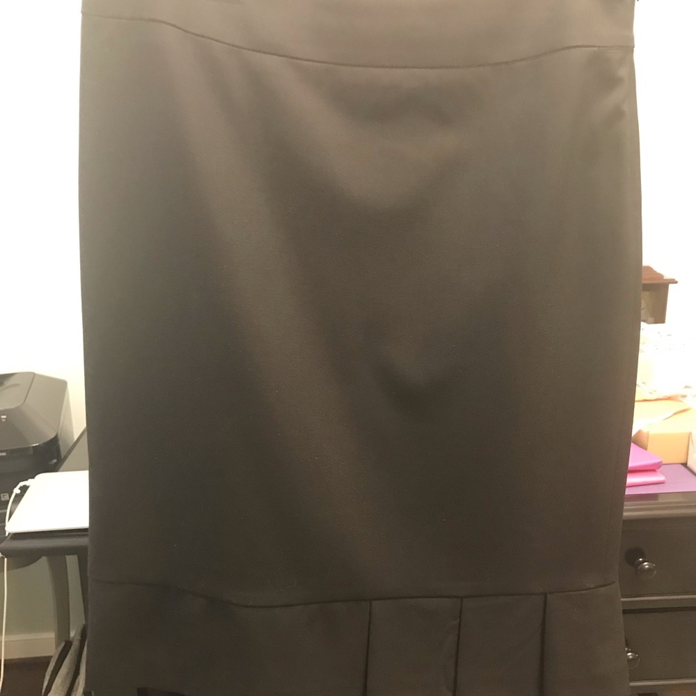The Limited black pencil skirt with bottom pleat